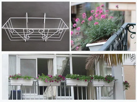 Khung, giá móc treo chậu chữ nhật