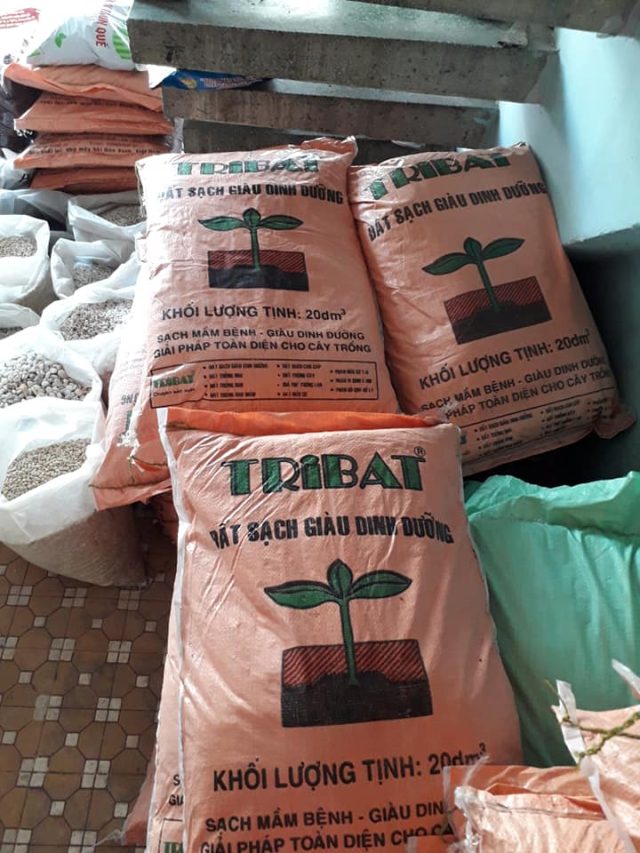 Đất sạch dinh dưỡng trồng cây, rau bao lớn Tribat