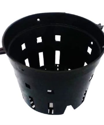 Chậu nhựa treo đen trồng lan