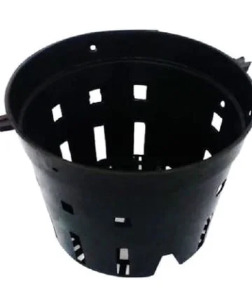 Chậu nhựa treo đen trồng lan