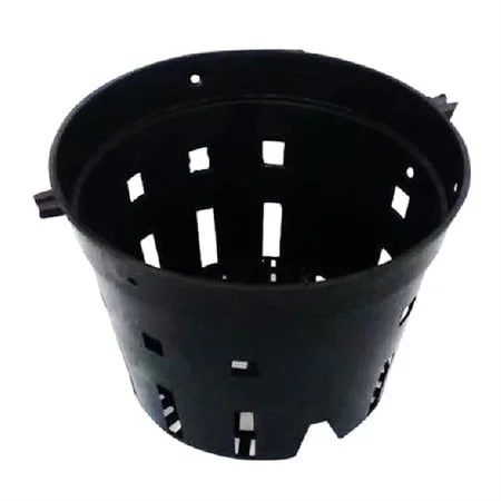 Chậu nhựa treo đen trồng lan