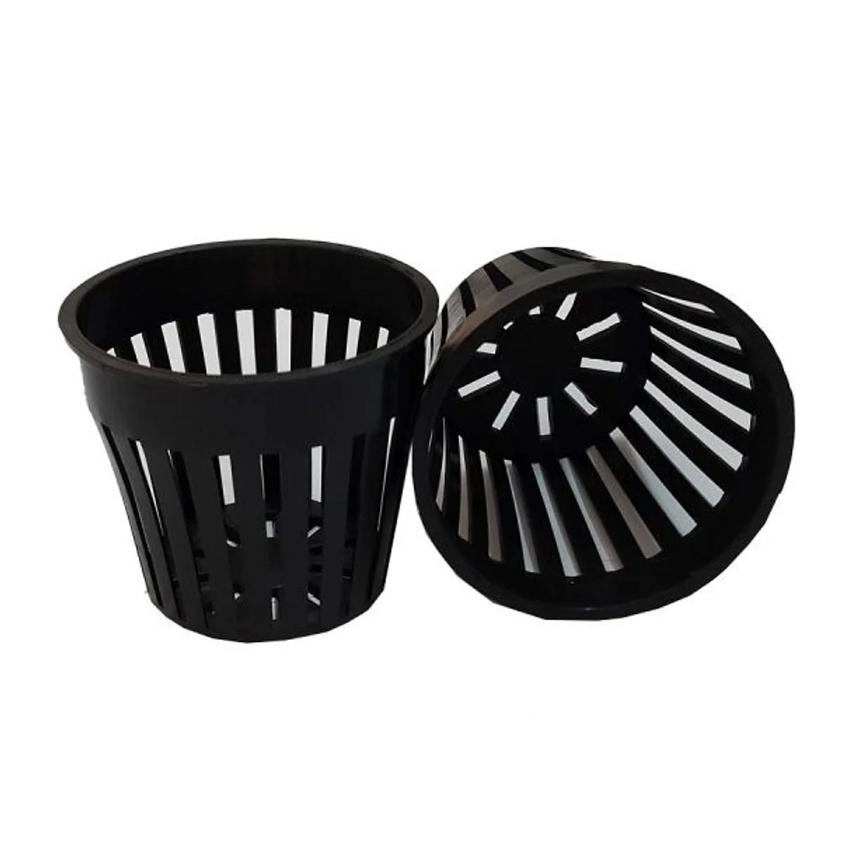 Chậu rọ nhựa trồng thủy canh đen tròn nhỏ