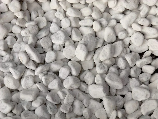 Đá mỏ trắng hạt sỏi nhỏ thô trang trí