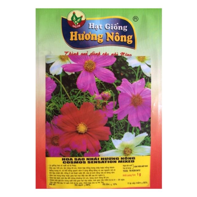 Hạt giống hoa sao nhái Cosmos Sensation Mixed Hương Nông