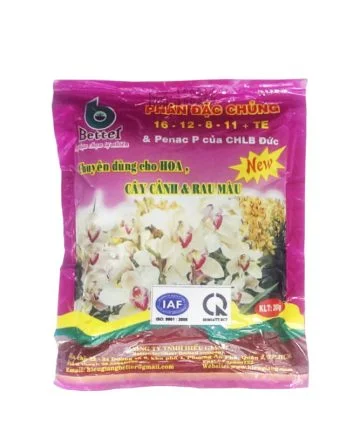 Phân bón đặc chủng NPK tím cao cấp Better 16-12-8-11+TE nhỏ 200g