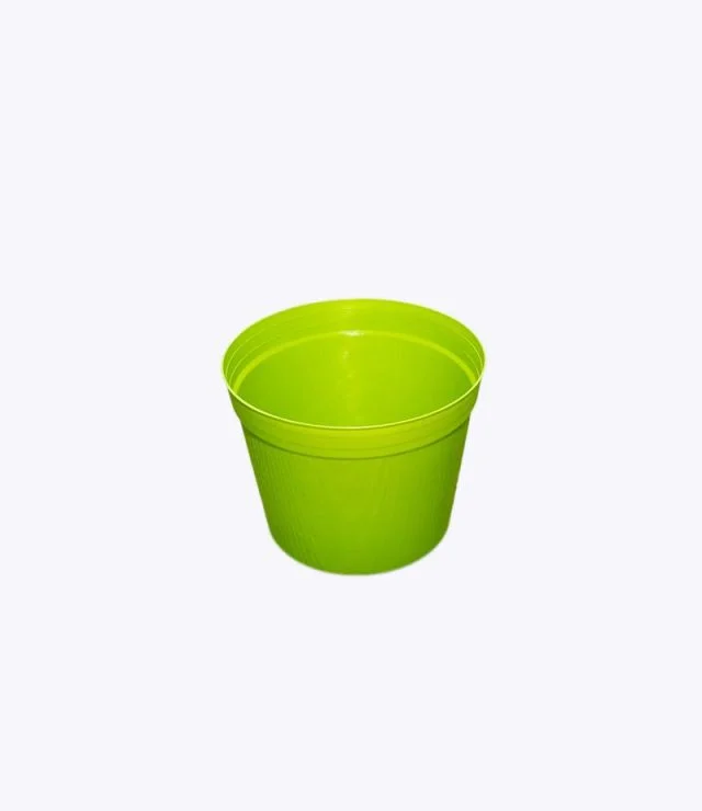 Chậu nhựa tròn vân gỗ lùn cực nhẹ
