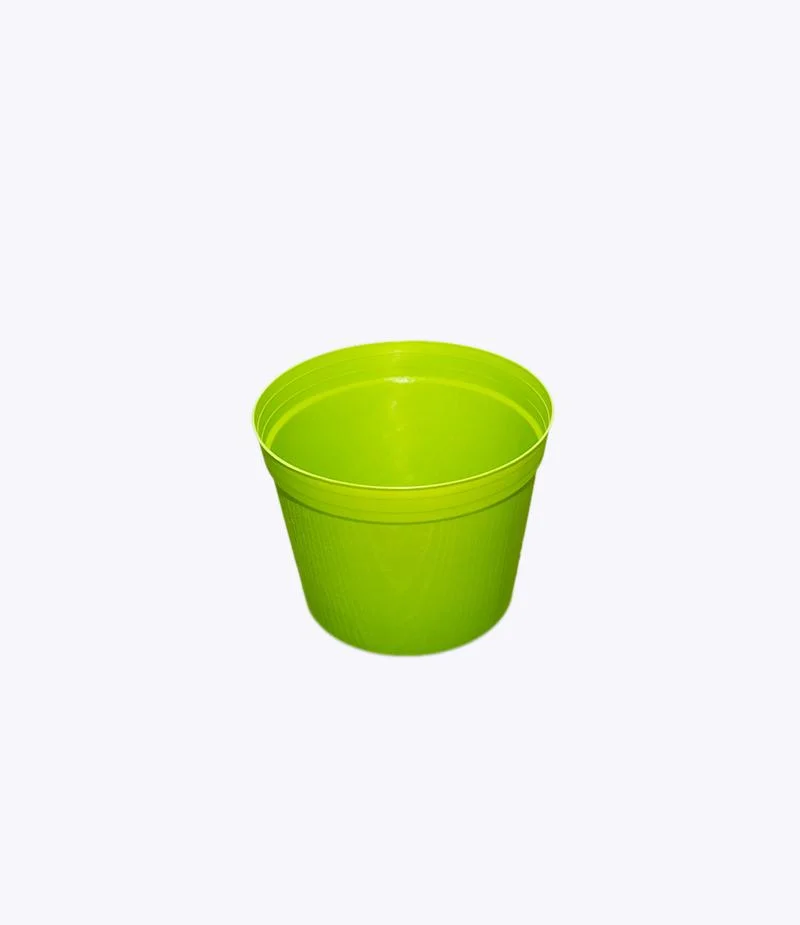 Chậu nhựa tròn vân gỗ lùn cực nhẹ