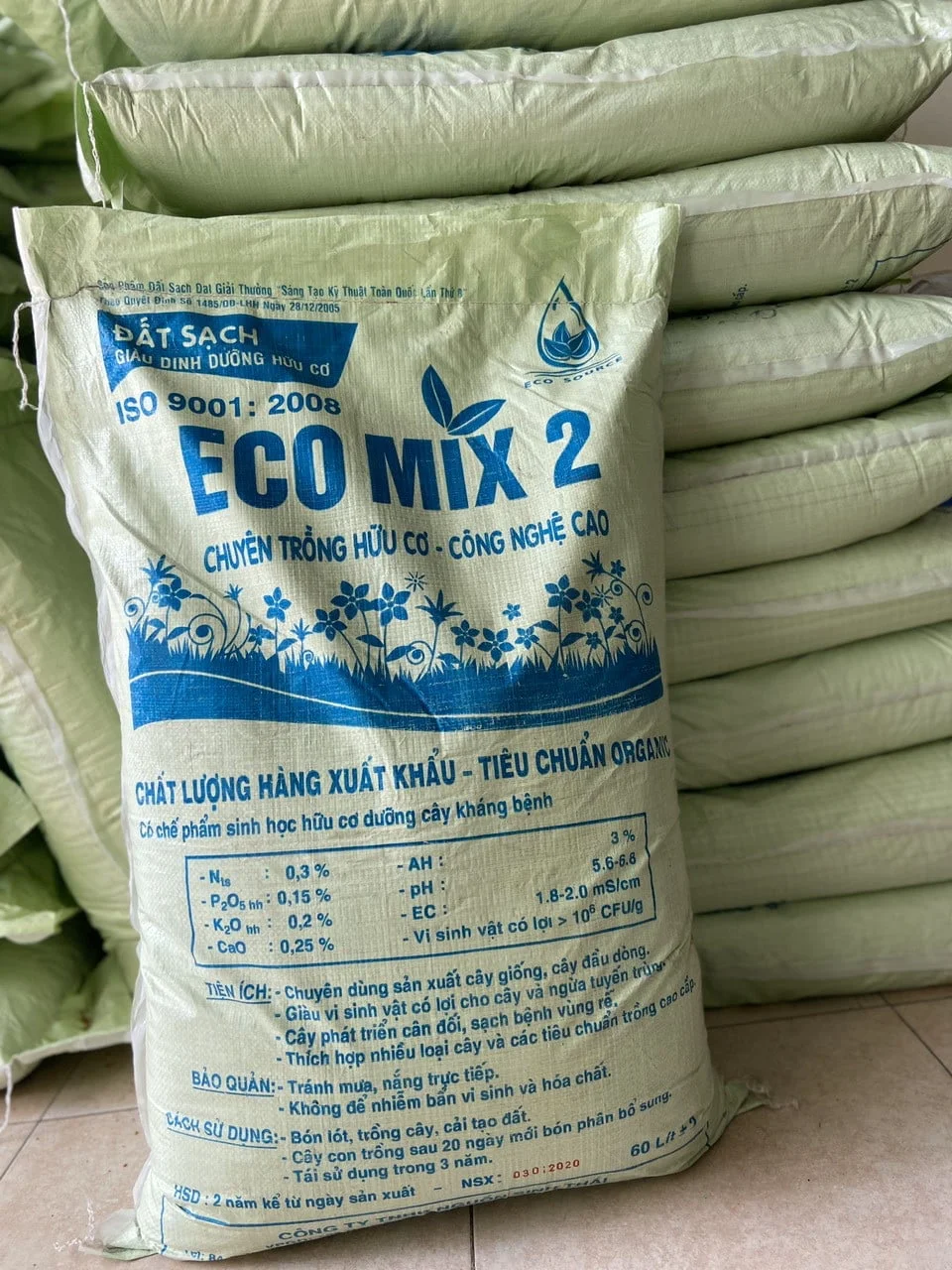 Đất sạch Eco Mix 2, mụn dừa tro trấu, gói nhỏ 3 dm3 15k, (bao lớn 150k~ 20kg) | z3235706120042 e505c6f688f1464ca7e937162890ddb6