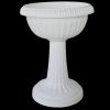 chậu ly nhựa trắng lùn chân đế trồng cây, thủy canh nhỏ