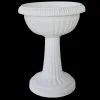 chậu ly nhựa trắng lùn chân đế trồng cây, thủy canh nhỏ