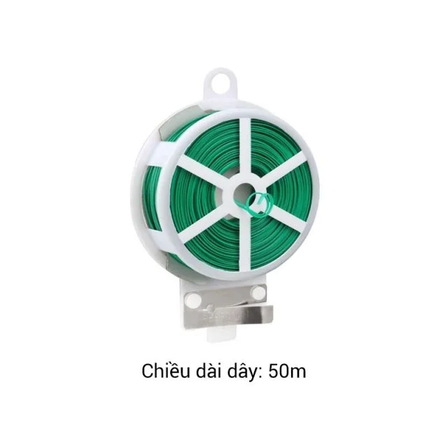 dây kẽm buộc nhựa buộc cây cảnh 50m