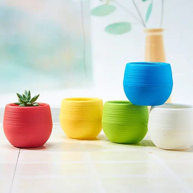 chậu trồng sen đá mini nhựa tròn nhỏ đẹp