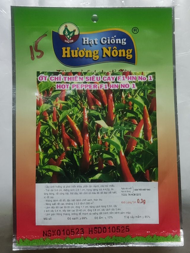 ỚT CHỈ THIÊN SIÊU CAY F1 HN No 1 HOT PEPPER F1 HN NO 1 - Hình ảnh 2