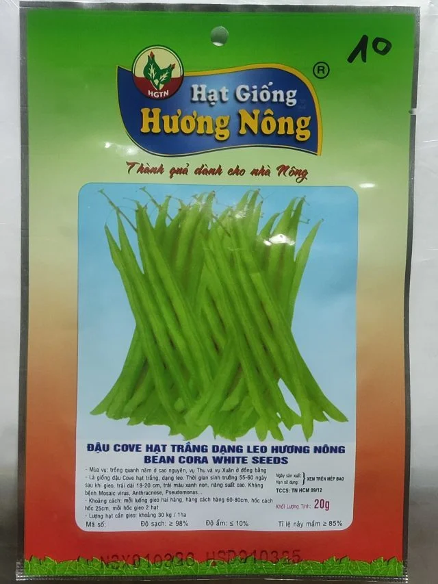 ĐẬU COVE HẠT TRẮNG DẠNG LEO HƯƠNG NÔNG BEAN CORA WHITE SEEDS - Hình ảnh 2