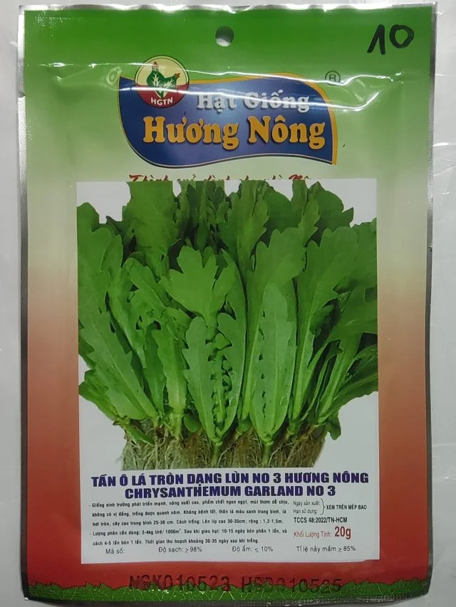 TẦN Ô LÁ TRÒN DẠNG LÙN NO 3 HƯƠNG NÔNG CHRYSANTHEMUM GARLAND NO 3 - Hình ảnh 2