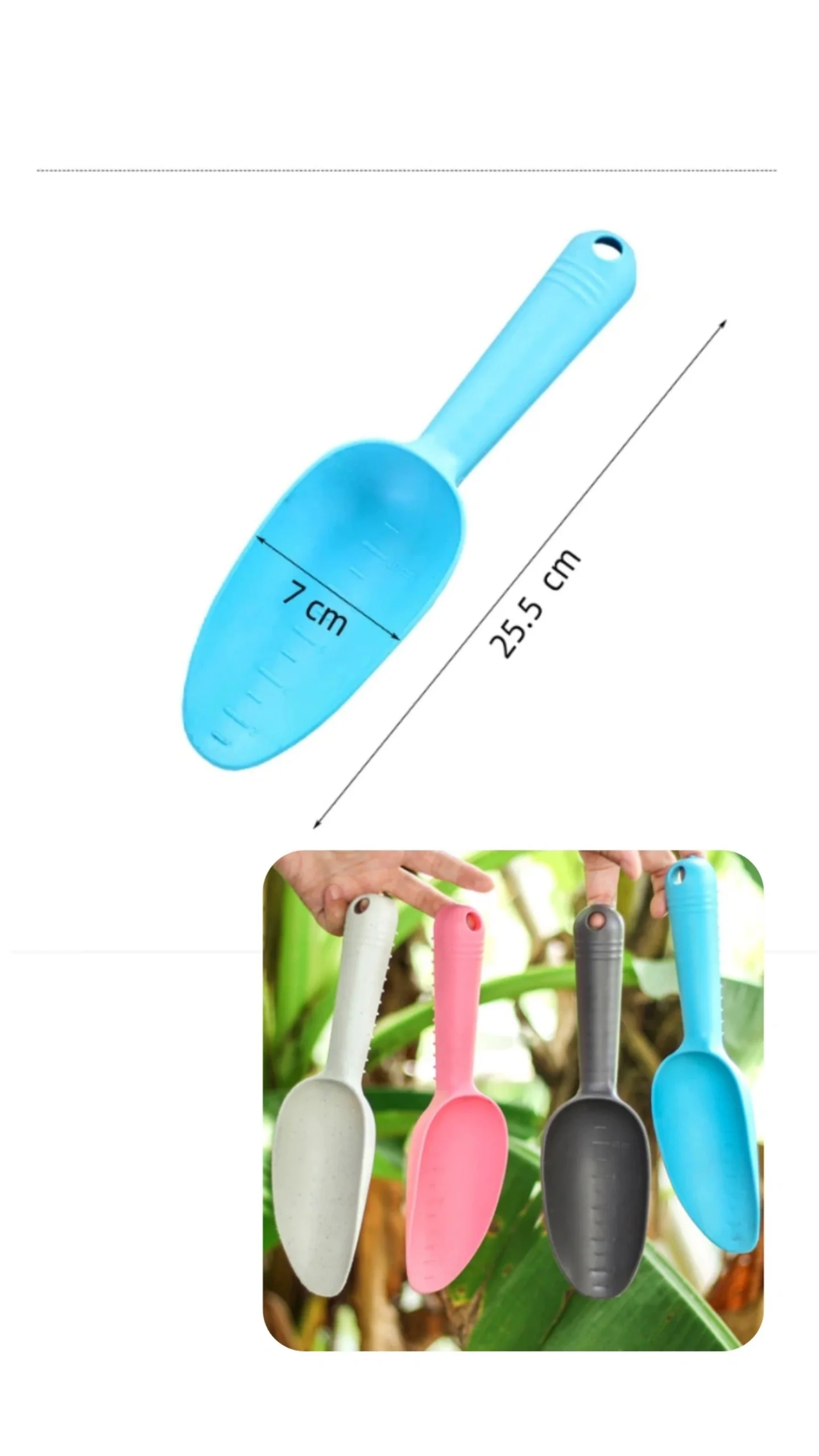 Muỗng nhựa xúc đất mini