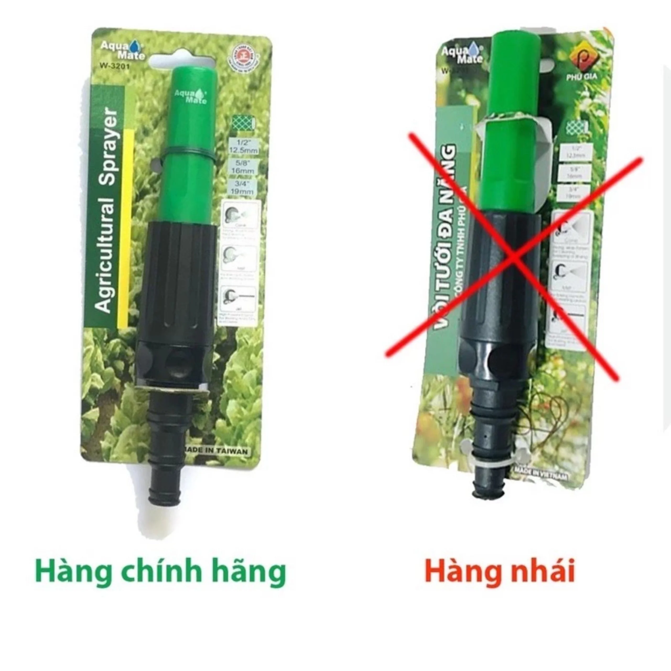 Vòi tưới đa năng chỉnh vặn xoắn AQUA MATE W3201