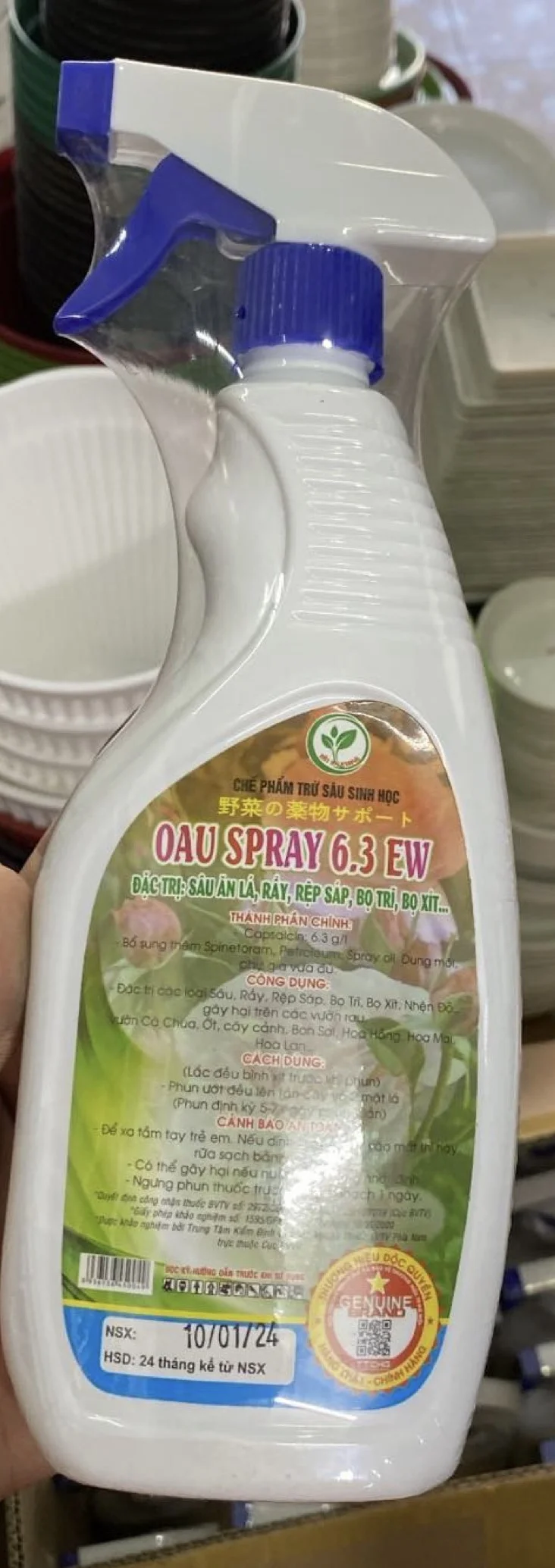 Chế phẩm trừ sâu sinh học OAU Spray 6.3 EW | img 8834